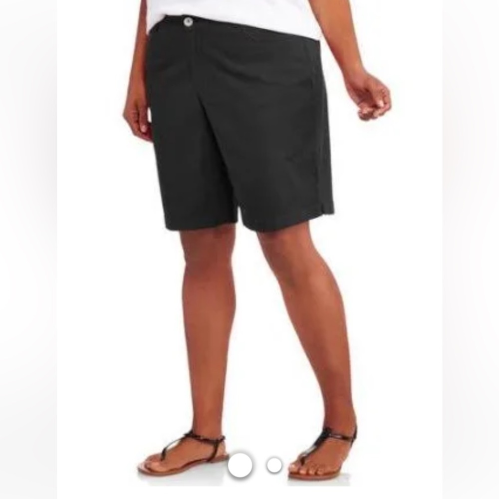 Faded Gloly woman’s comfort stretch waistband black Bermuda short plus sz 20W